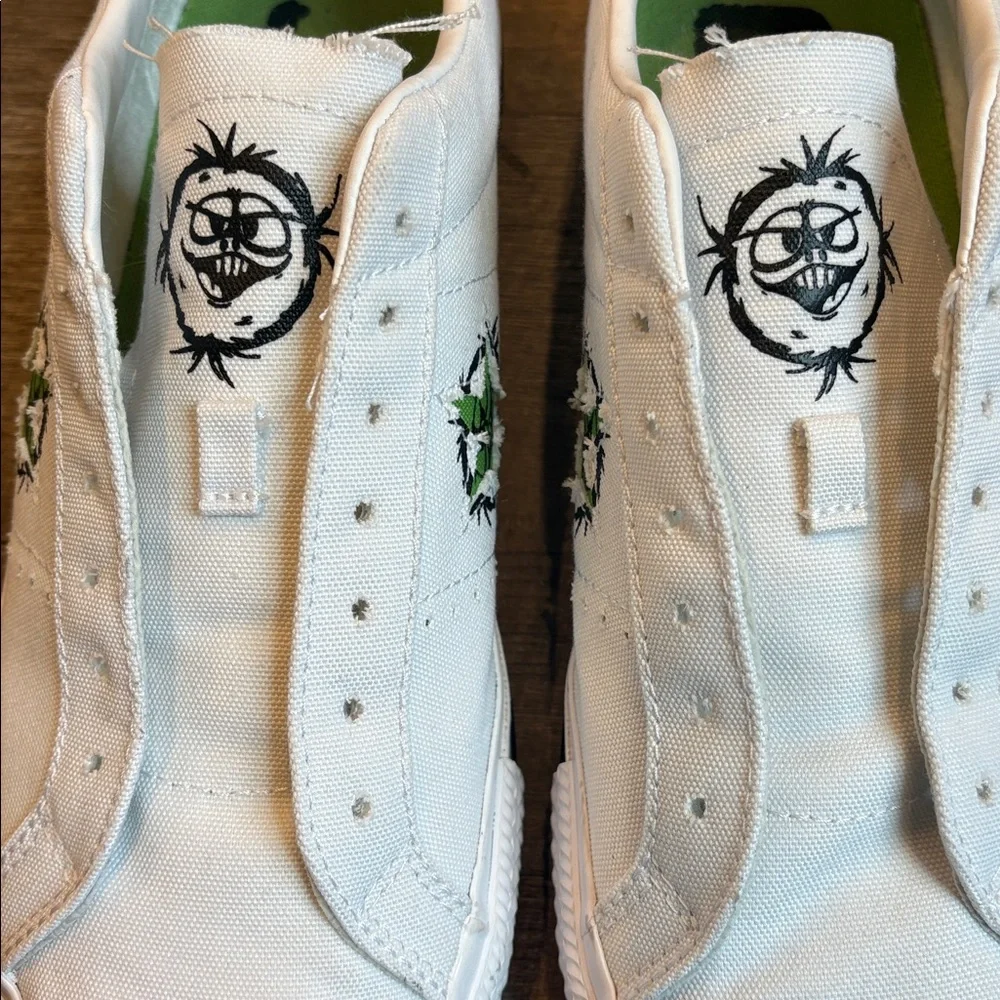 Converse One Star Pro Monster Airbrush Skateboarding Shoes Men's 10 White - Picture 3 of 11